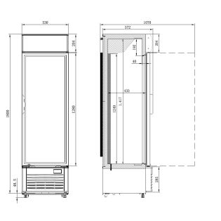 UNIFROST EXPOSITOR REF. 1 PUERTA CON CABEZAL ILUMINADO
