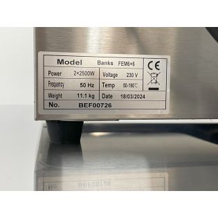 BANKS FREIDORA 6+6 LITROS  3+3 Kw
