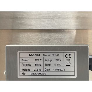 BANKS PLANCHA ELÉCTRICA 3 Kw 40 cm
