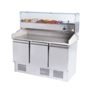 UNIFROST MESA DE PIZZA 3 PUERTAS ENCIMERA  GRANITO
