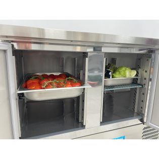 UNIFROST MESA ENSALADA 2 PUERTARTA 230 l. Con tabla de corte.
